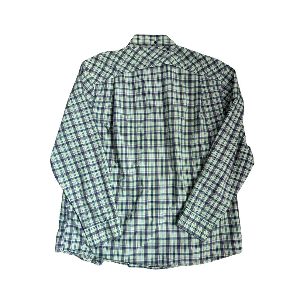 Alaskan‎ Hardgear Duluth Trading Co Mens Large Plaid Coolmax Fishing Shirt Green